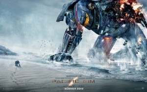 Pacific-Rim-poster-jaeger-robot-fallen-on-beach-arm-destroyed