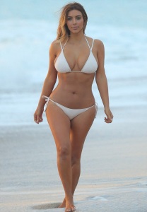 kim-kardashian-post-pregnancy-bikini-body-beach-nude-naked-surgery-implants-gossip-news-weight