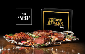 Courtesy of the Sharper Image Caption¤ ¤ Special Instructions:¤ ¤I'm giving a disc of photos of Donald Trump and his new line of steaks, carried by the Sharper Image, to photo -- need to have shots inputted into Merlin.